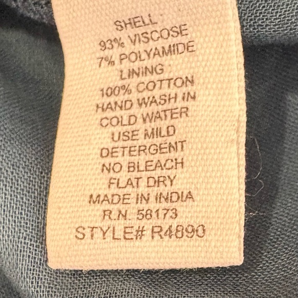 NWT RAGA Dress Midi Smocked Waist Metallic Gold Navy Current A-line Cocktail - Picture 14 of 16